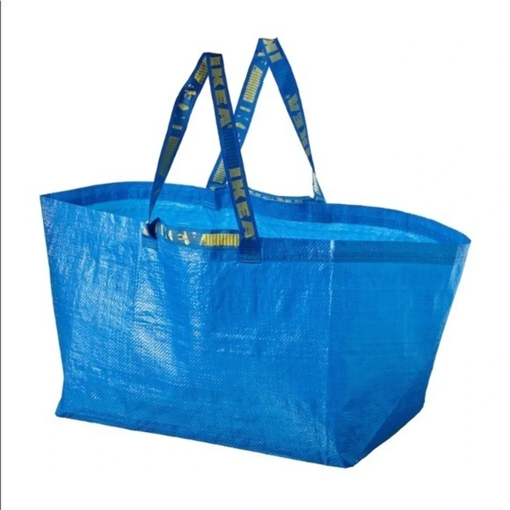 5 blue ikea FRAKTA bags spring cleaning storage shopping bags super sturdy new
